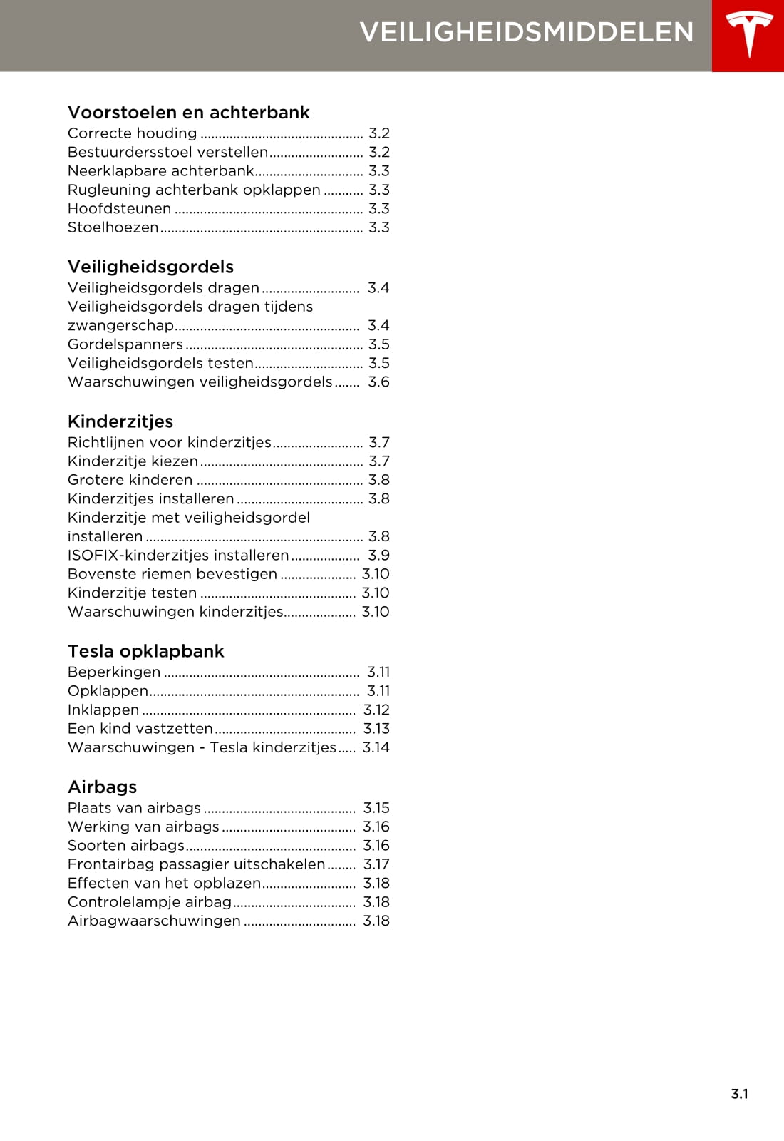 2013-2016 Tesla Model S Bedienungsanleitung | Niederländisch