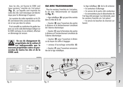 2007-2010 Alfa Romeo 147 Owner's Manual | French