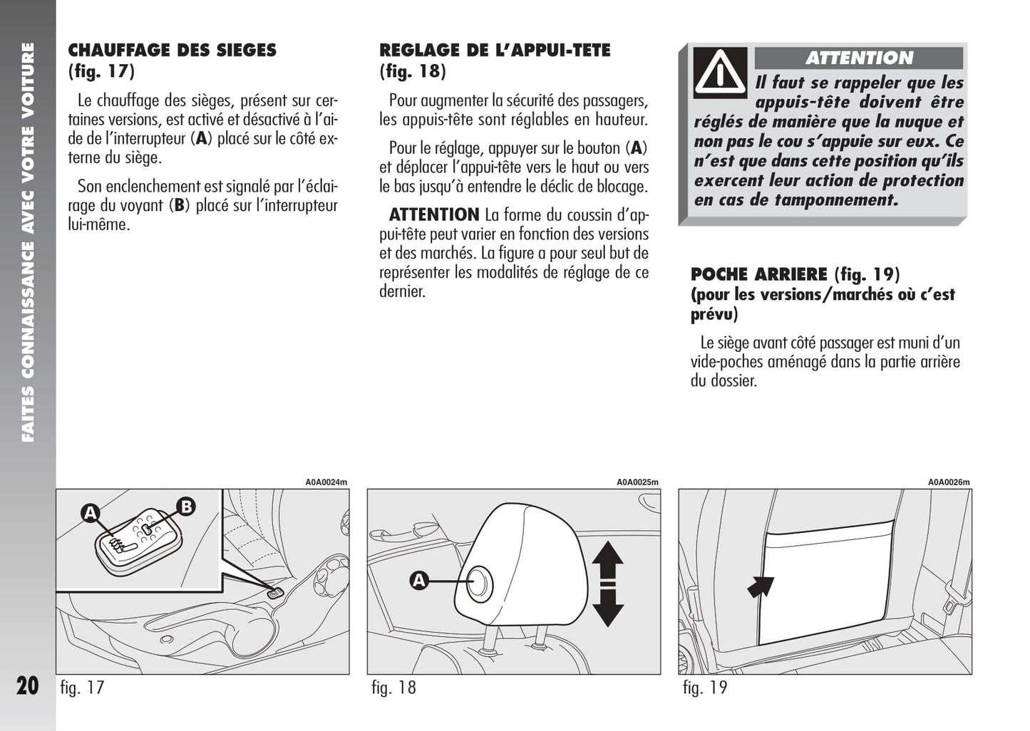 2007-2010 Alfa Romeo 147 Owner's Manual | French