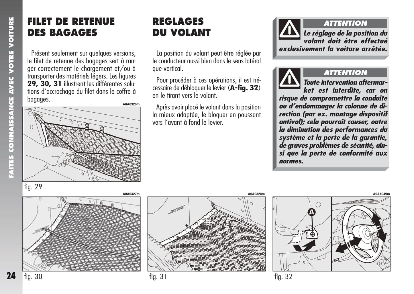 2007-2010 Alfa Romeo 147 Owner's Manual | French