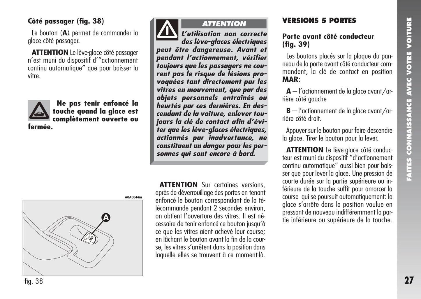 2007-2010 Alfa Romeo 147 Owner's Manual | French