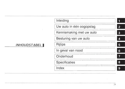 2004-2005 Kia Picanto Gebruikershandleiding | Nederlands