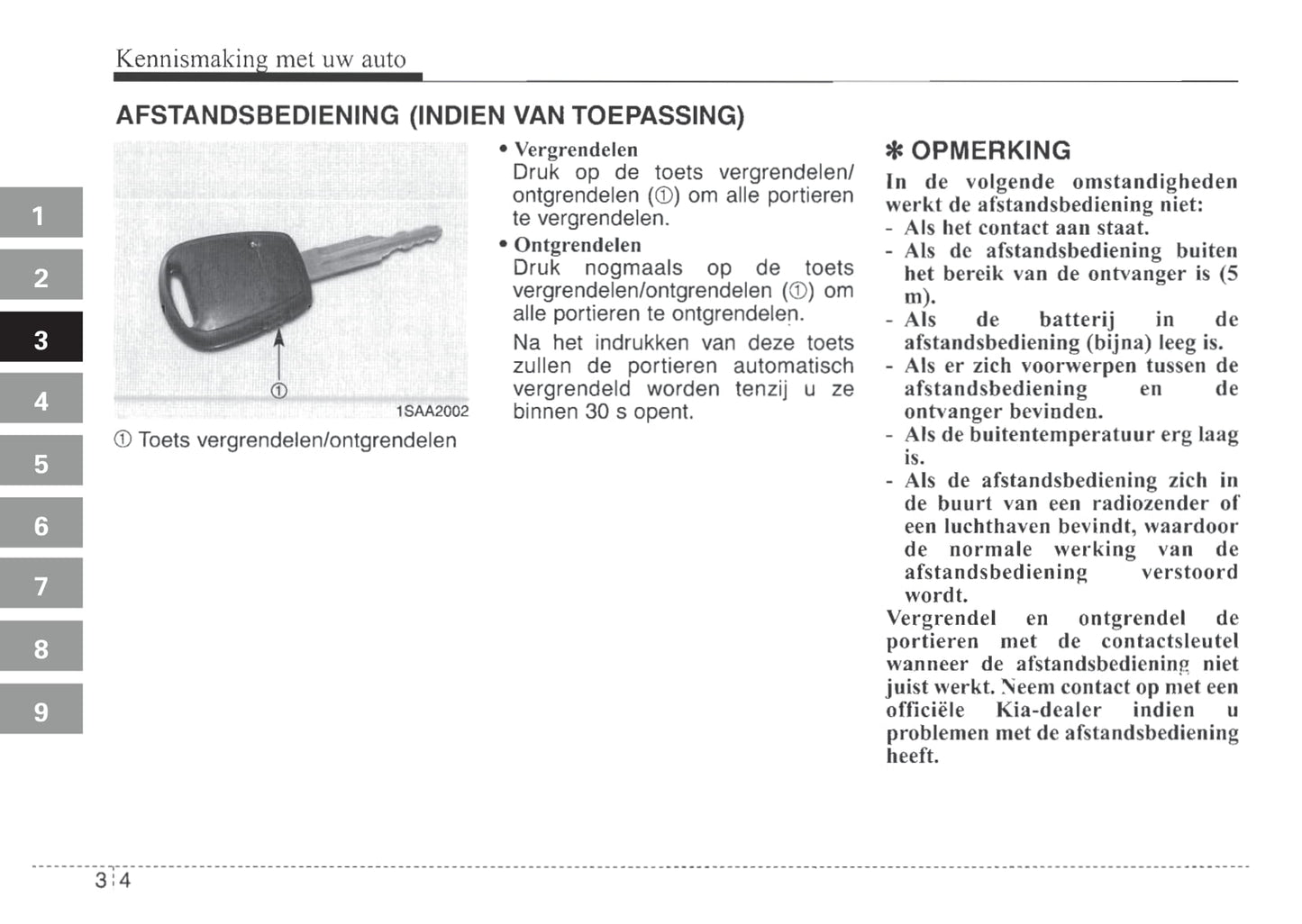 2004-2005 Kia Picanto Gebruikershandleiding | Nederlands