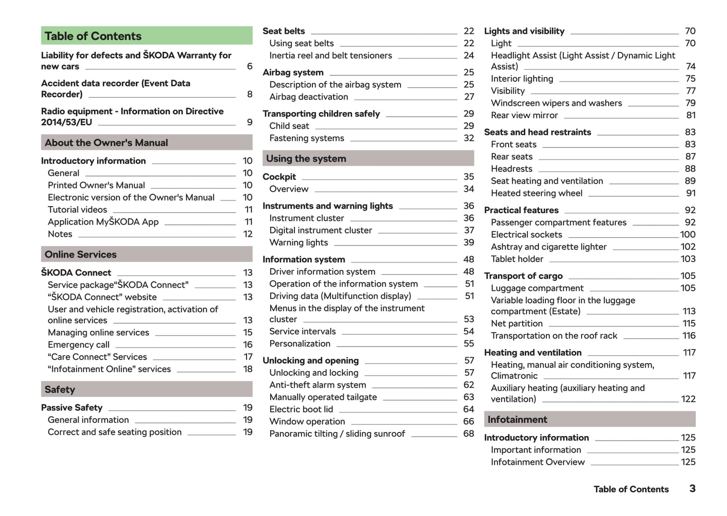 2018-2019 Skoda Superb Owner's Manual | English