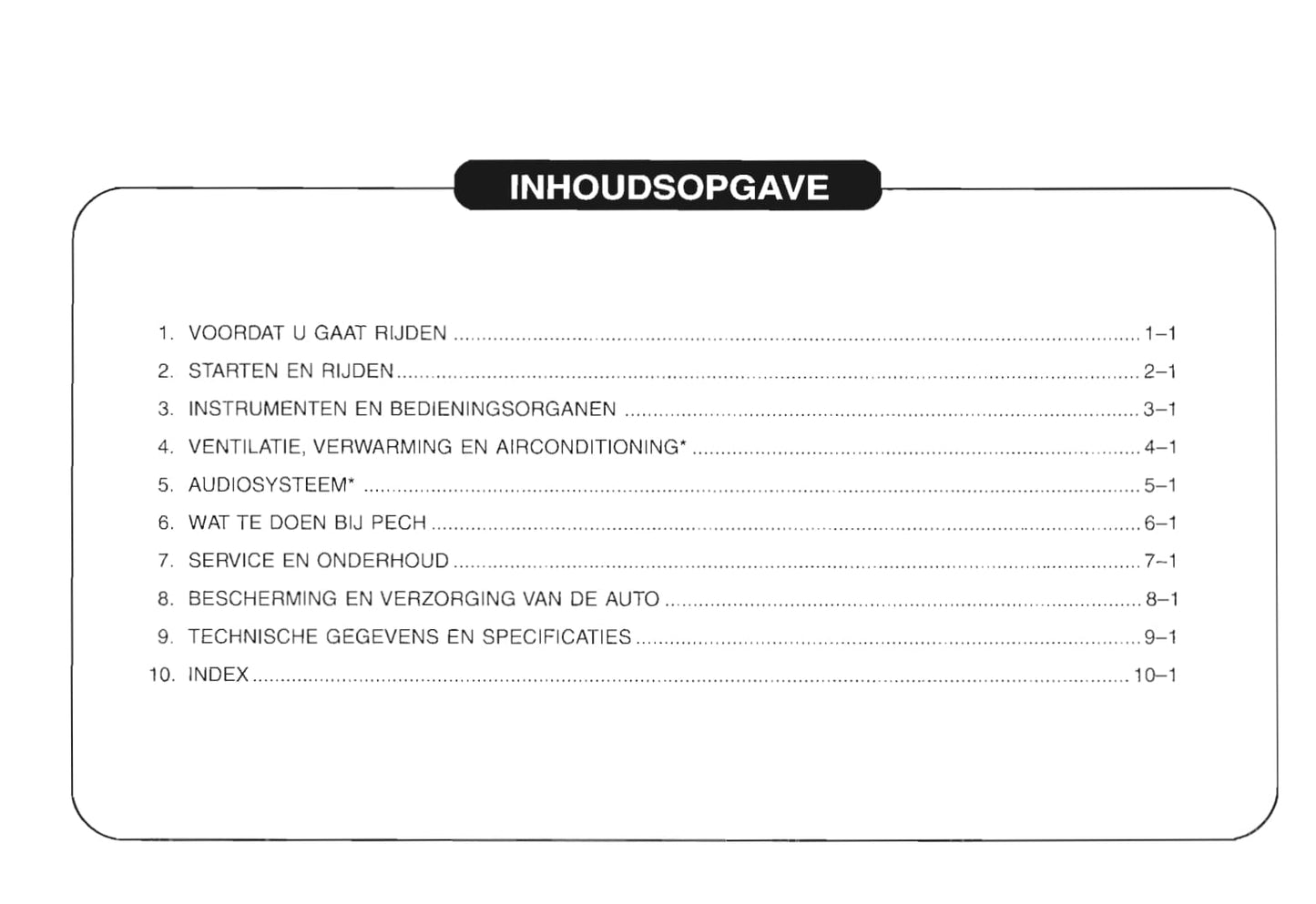 2001-2005 Daewoo Matiz Owner's Manual | Dutch