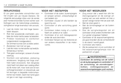 2001-2005 Daewoo Matiz Owner's Manual | Dutch