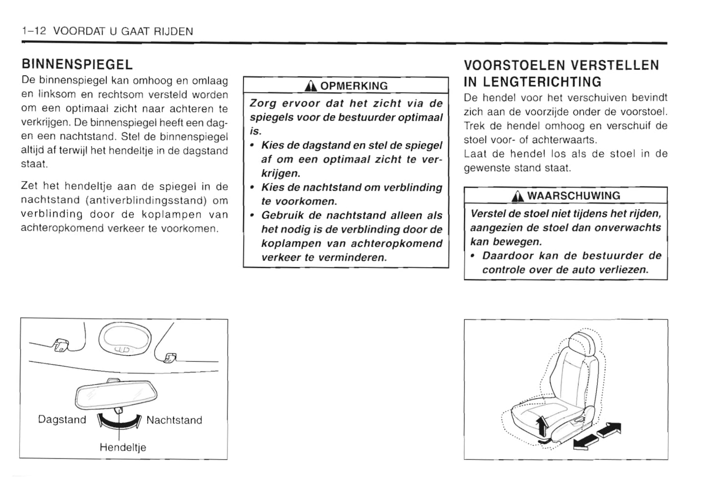 2001-2005 Daewoo Matiz Owner's Manual | Dutch