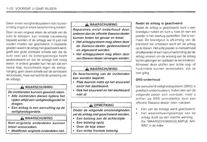 2001-2005 Daewoo Matiz Owner's Manual | Dutch