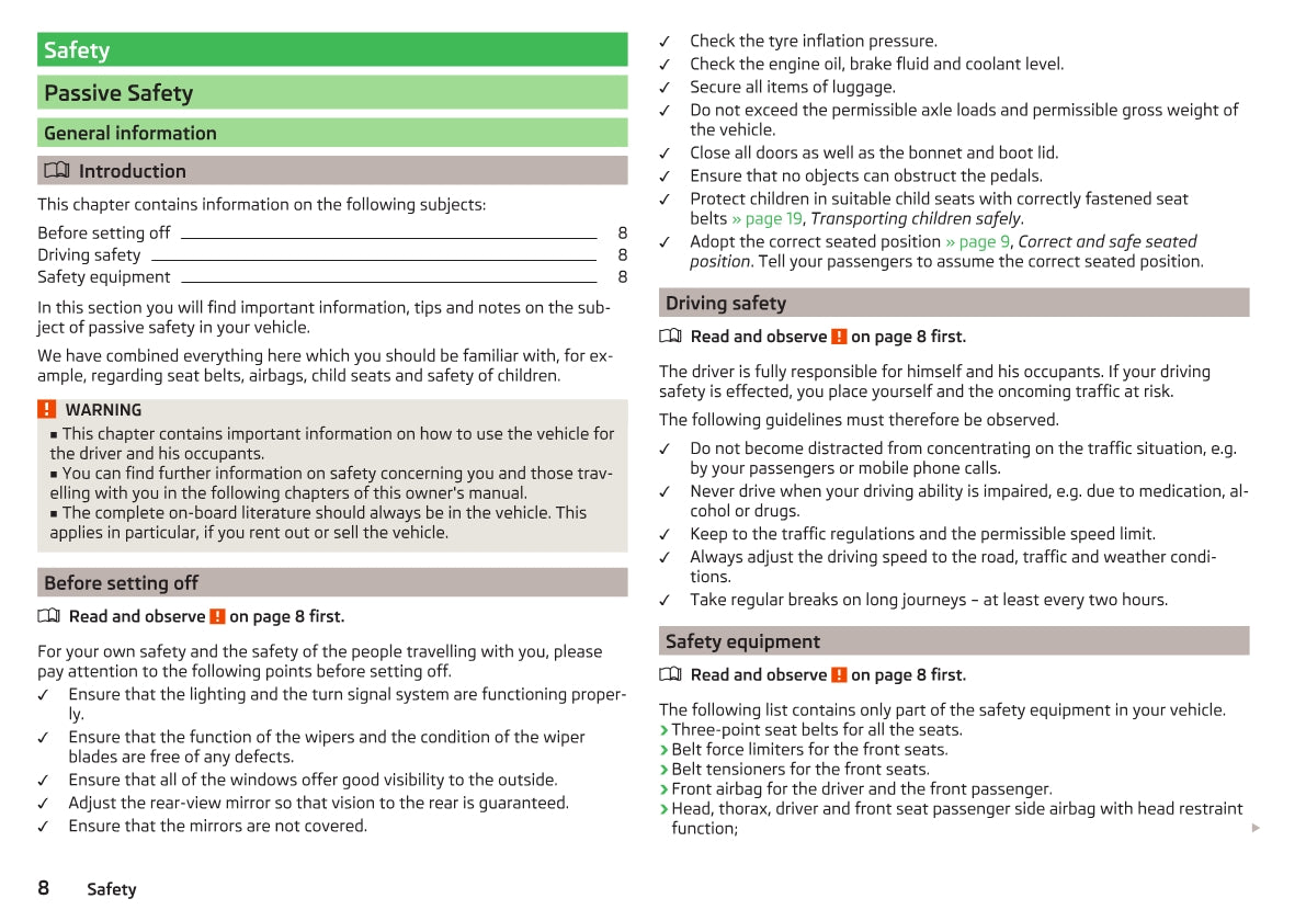 2014-2015 Skoda Citigo Owner's Manual | English