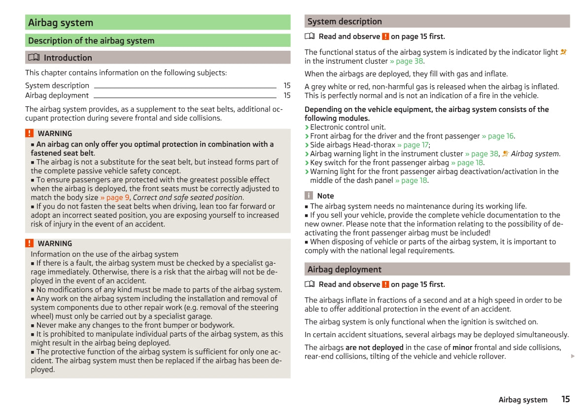 2014-2015 Skoda Citigo Owner's Manual | English