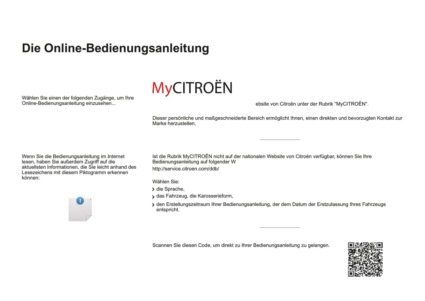 2016-2017 Citroën C3 Owner's Manual | German