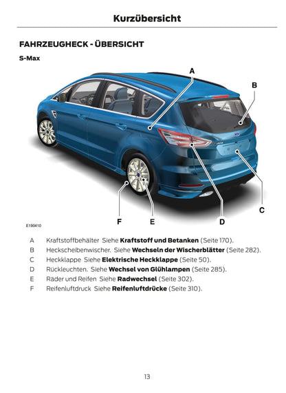 2015-2016 Ford Galaxy/S-Max Owner's Manual | German