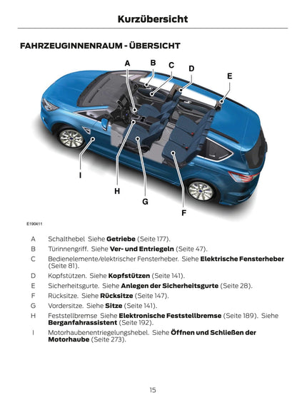 2015-2016 Ford Galaxy/S-Max Owner's Manual | German