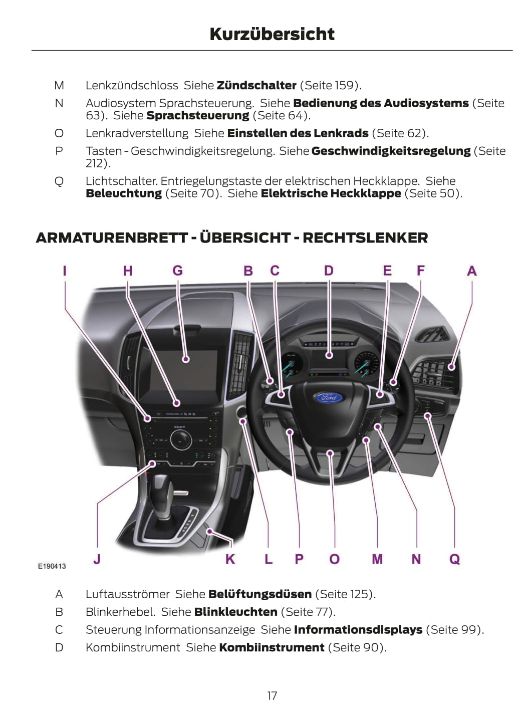 2015-2016 Ford Galaxy/S-Max Owner's Manual | German