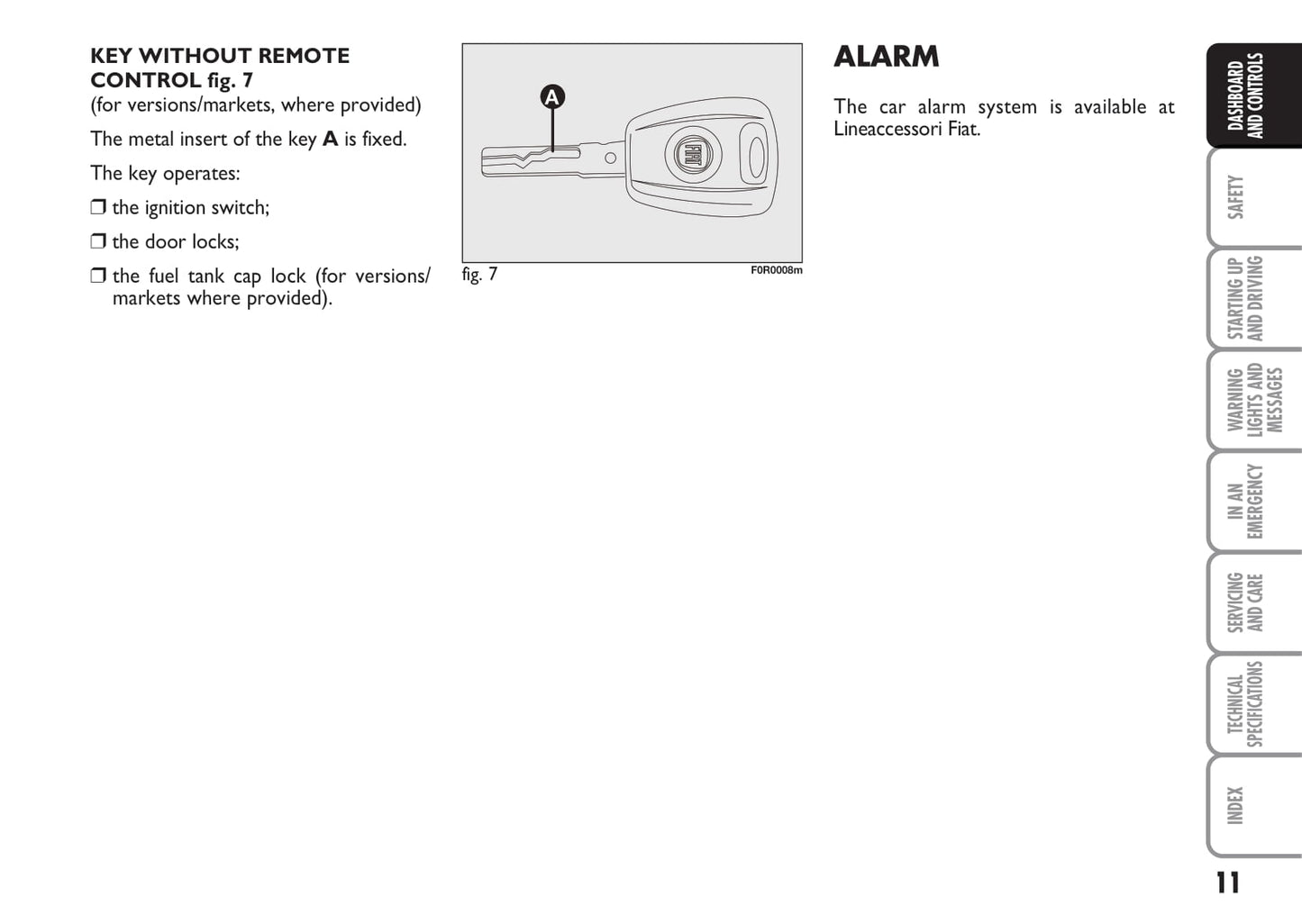 2013-2014 Fiat Linea Gebruikershandleiding | Engels