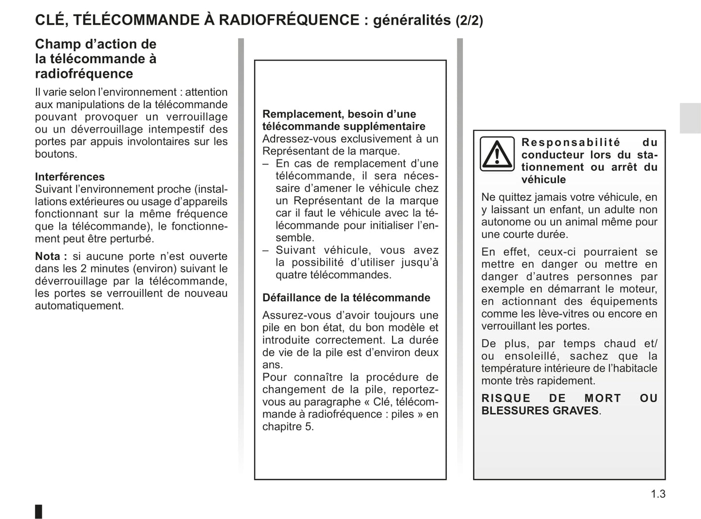 2013-2020 Renault Kangoo Manuel du propriétaire | Français