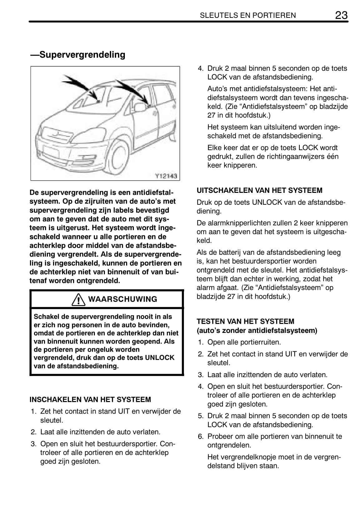 2003-2006 Toyota Avensis Manuel du propriétaire | Néerlandais