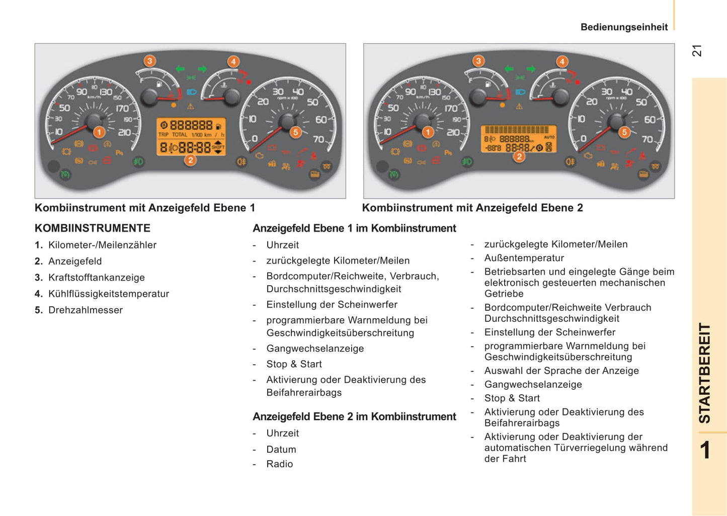 2011-2014 Peugeot Bipper Gebruikershandleiding | Duits