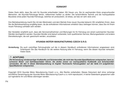 2010-2011 Hyundai ix20 Owner's Manual | German