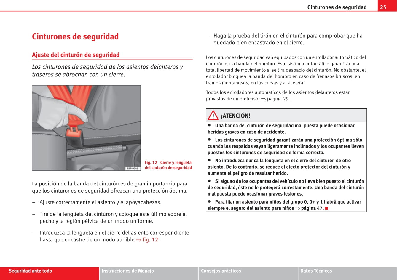 2004-2009 Seat Altea Bedienungsanleitung | Spanisch