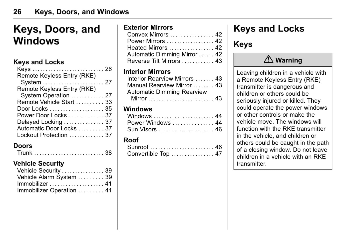 2016 Chevrolet Camaro Owner's Manual | English