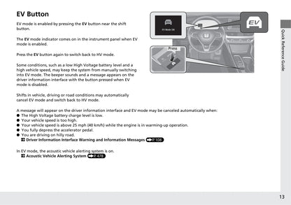 2020 Honda Accord Hybrid Owner's Manual | English