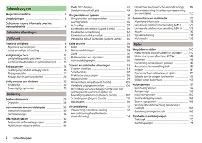 2014-2015 Skoda Superb Owner's Manual | Dutch