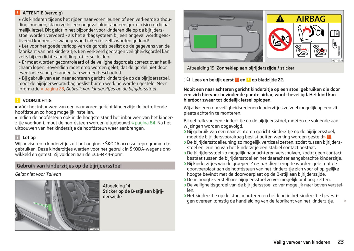 2014-2015 Skoda Superb Owner's Manual | Dutch