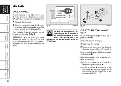 2006-2008 Fiat Grande Punto Manuel du propriétaire | Français