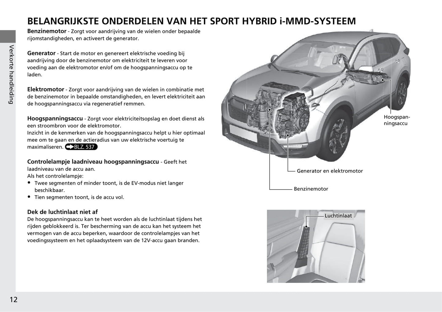 2018-2019 Honda CR-V Hybrid Bedienungsanleitung | Niederländisch