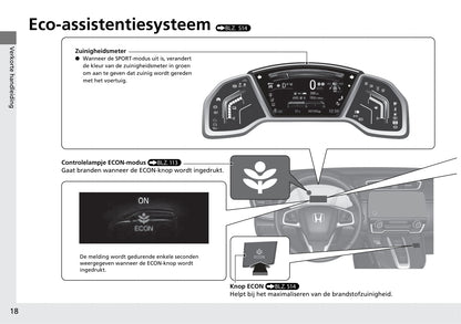 2018-2019 Honda CR-V Hybrid Bedienungsanleitung | Niederländisch