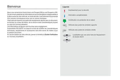 2020-2022 Peugeot 208/e-208 Manuel du propriétaire | Français