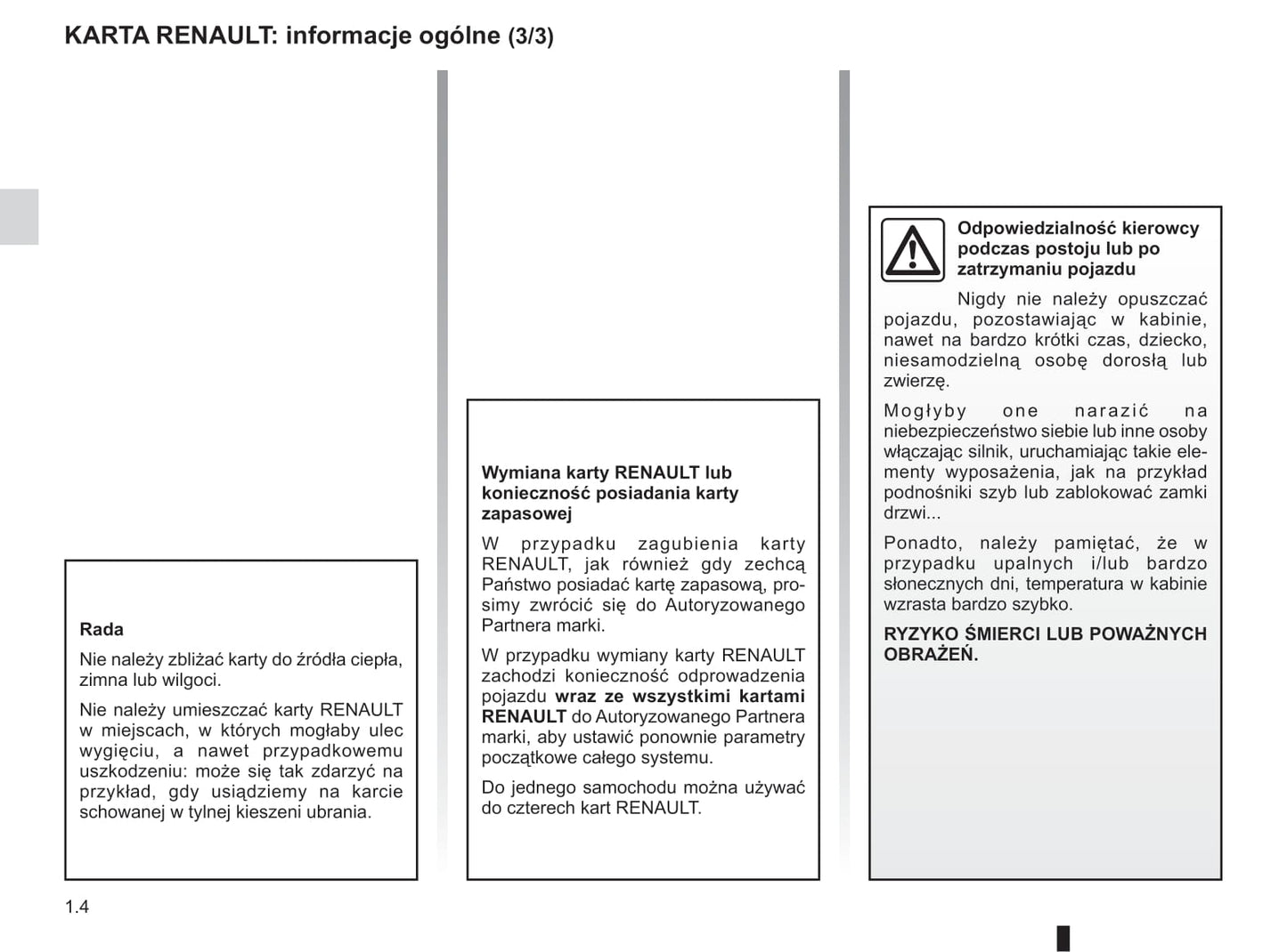 2013-2017 Renault Captur Manuel du propriétaire | Polonais