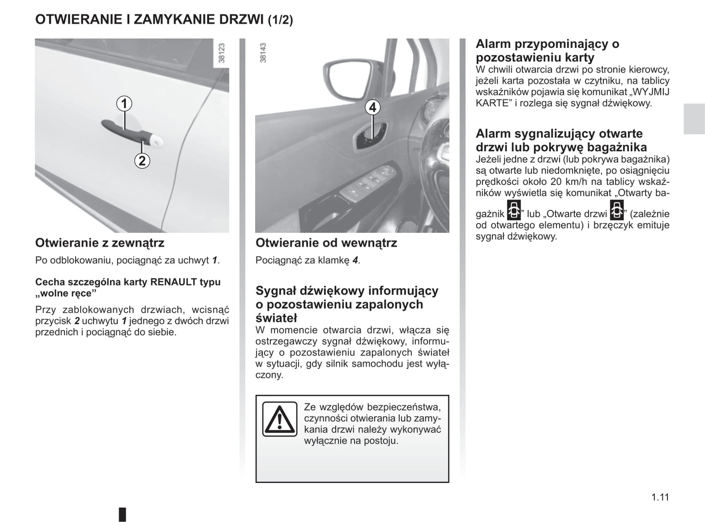 2013-2017 Renault Captur Manuel du propriétaire | Polonais