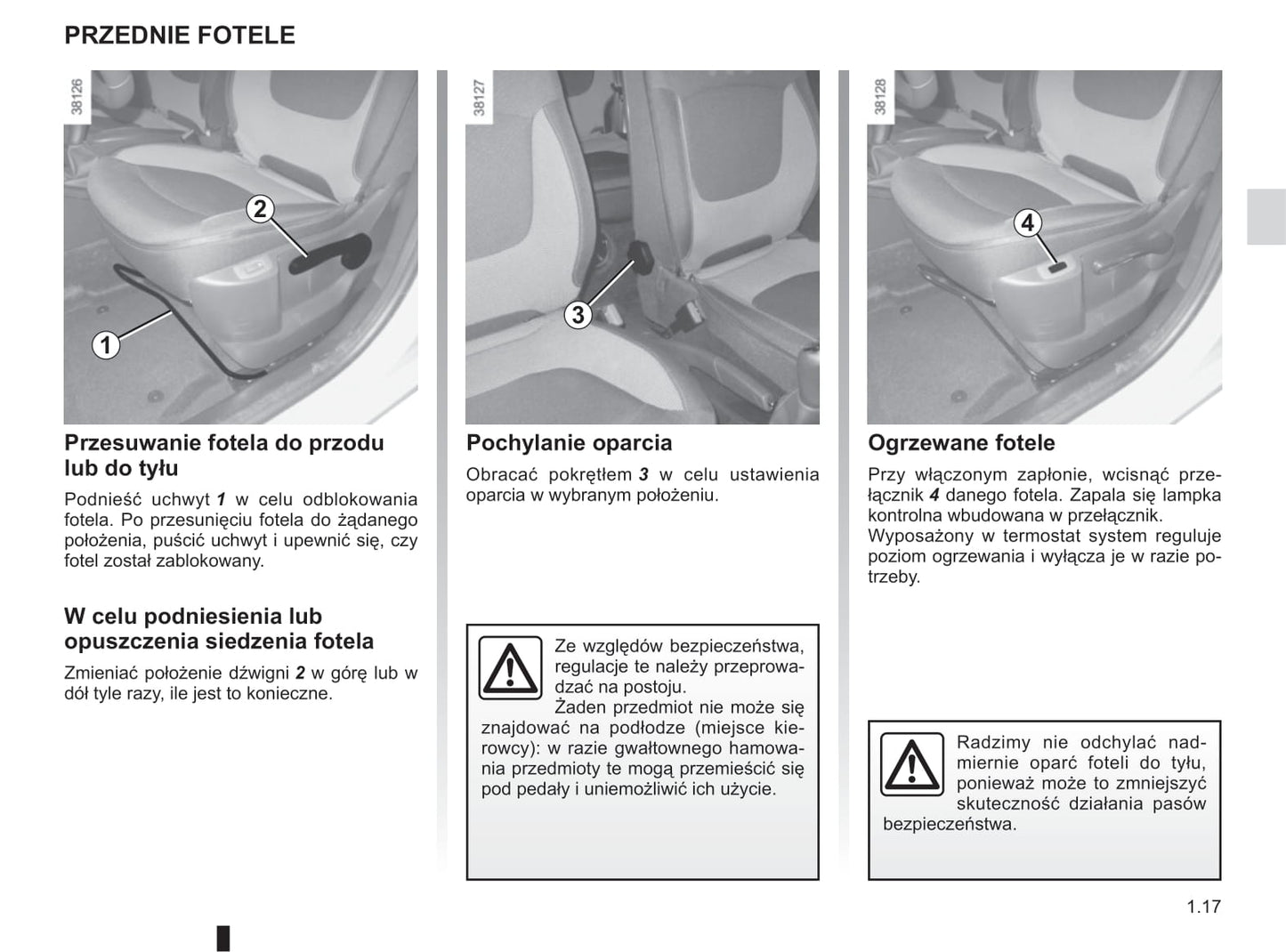 2013-2017 Renault Captur Manuel du propriétaire | Polonais