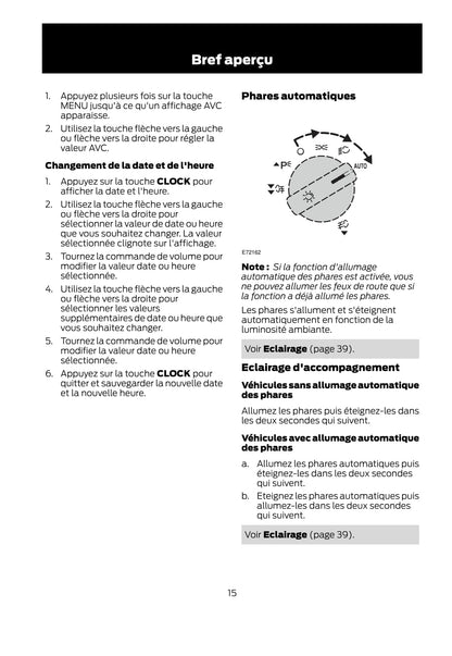 2011-2012 Ford Fusion Owner's Manual | French