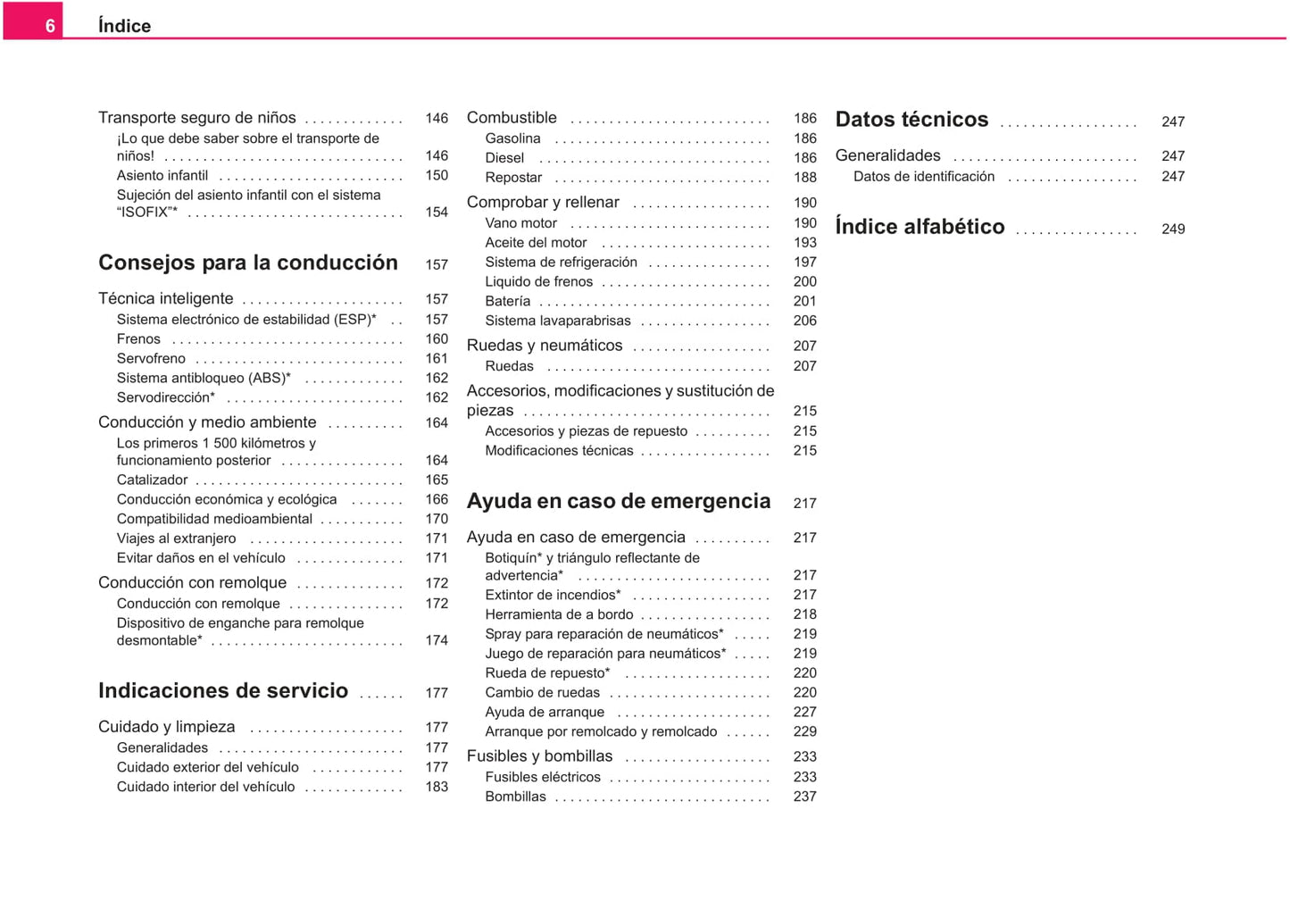 2004-2005 Skoda Fabia Owner's Manual | Spanish