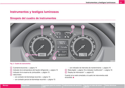 2004-2005 Skoda Fabia Owner's Manual | Spanish