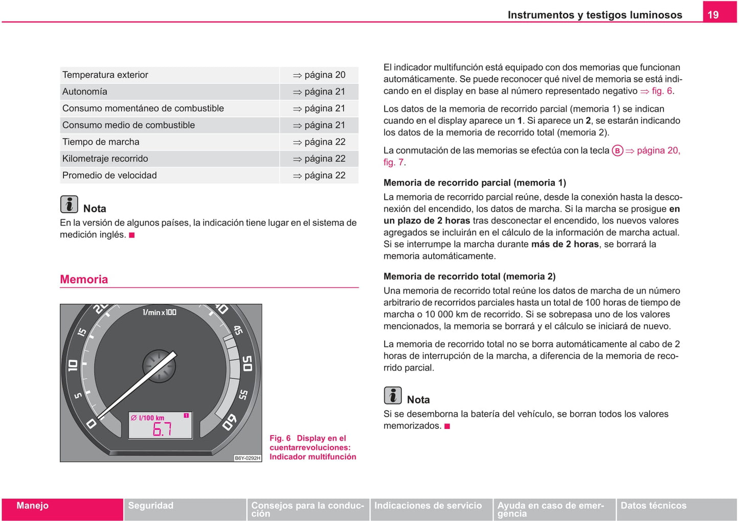 2004-2005 Skoda Fabia Owner's Manual | Spanish