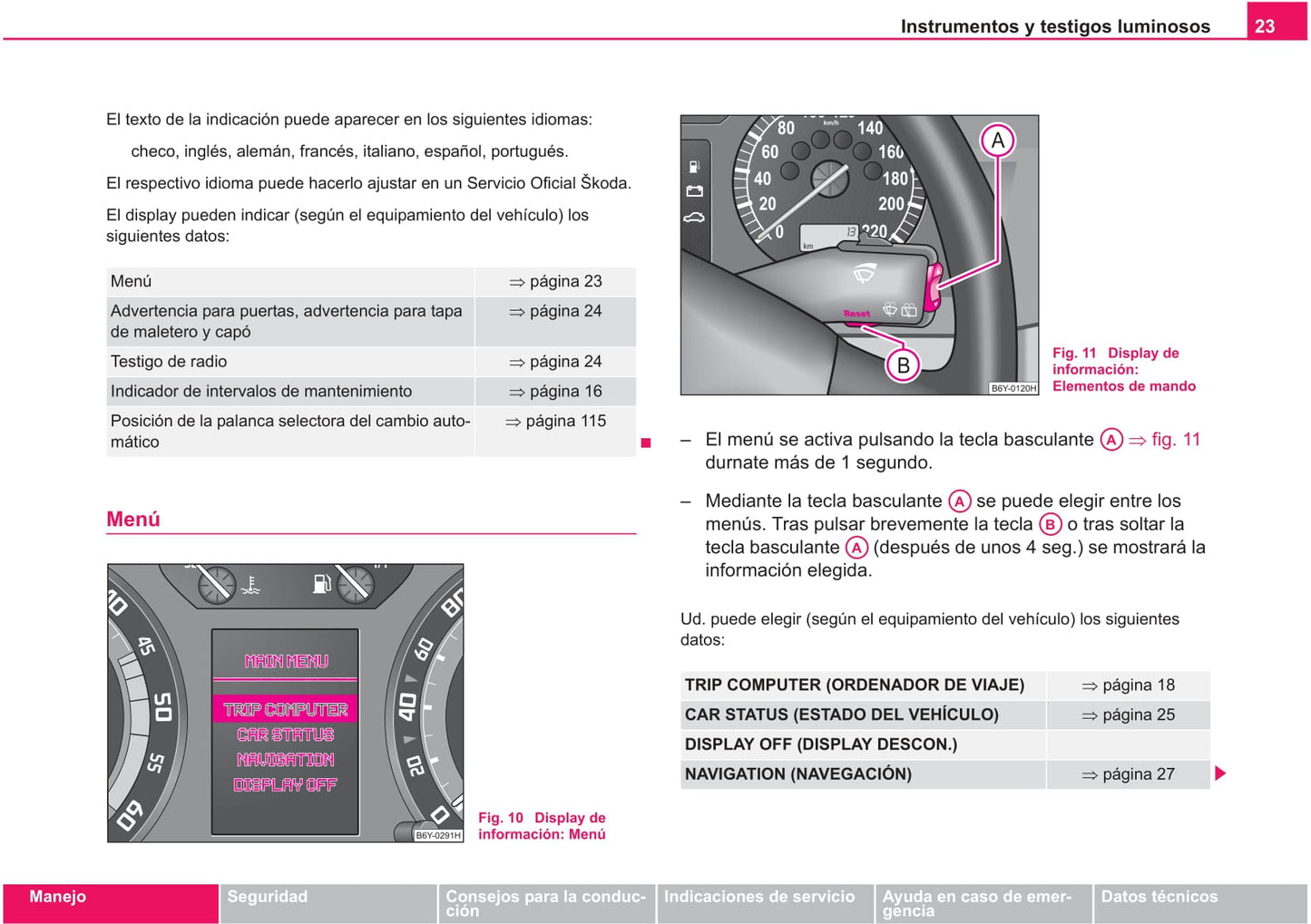 2004-2005 Skoda Fabia Owner's Manual | Spanish