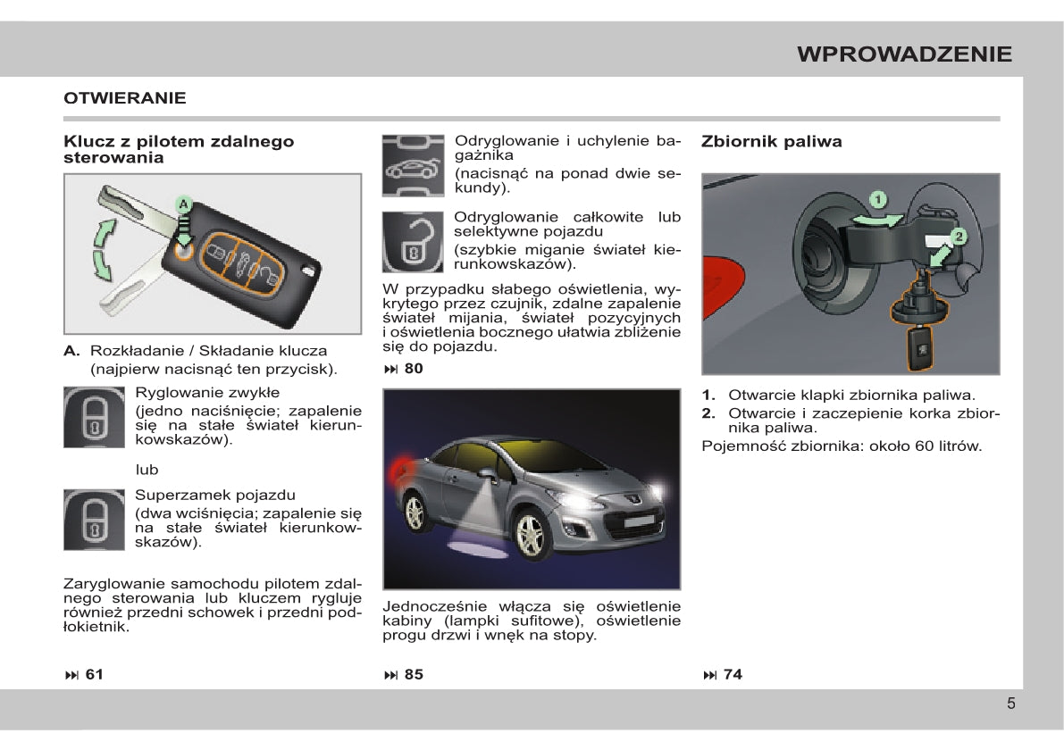 2013-2014 Peugeot 308 CC Manuel du propriétaire | Polonais