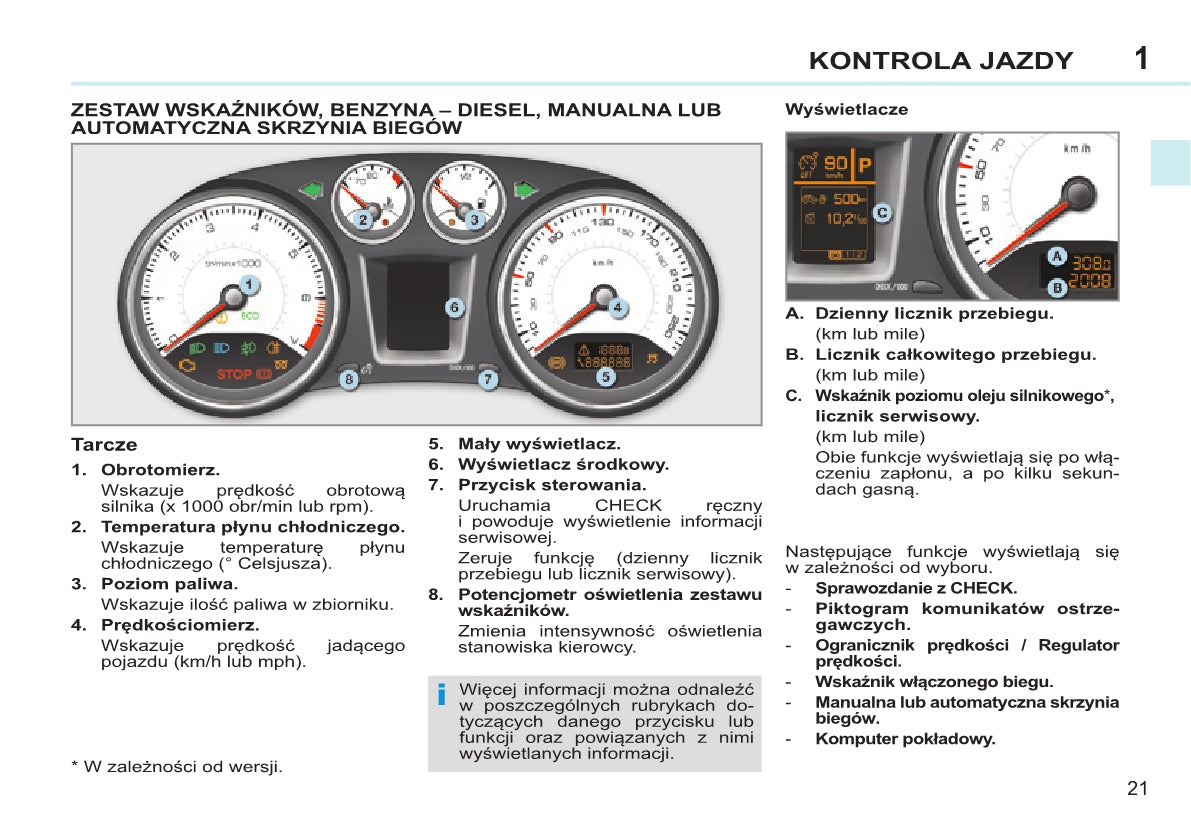 2013-2014 Peugeot 308 CC Manuel du propriétaire | Polonais