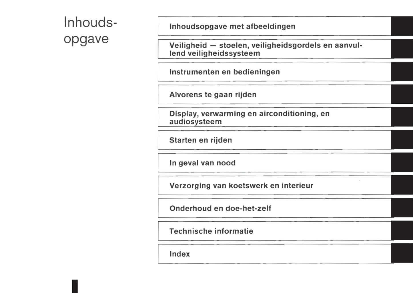 2011-2012 Nissan NV200/NV200 Evalia Gebruikershandleiding | Nederlands