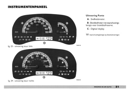 2000-2001 Fiat Punto Bedienungsanleitung | Niederländisch