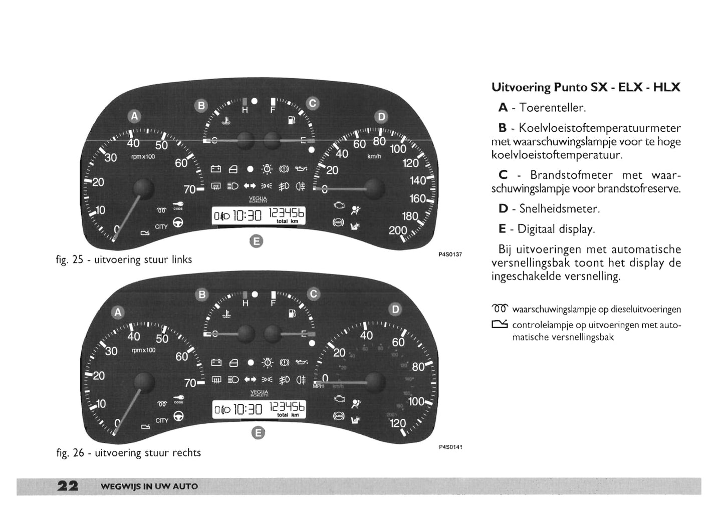 2000-2001 Fiat Punto Bedienungsanleitung | Niederländisch