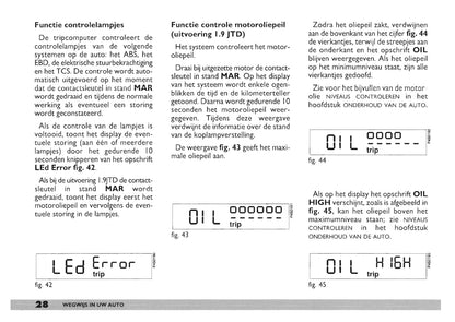 2000-2001 Fiat Punto Bedienungsanleitung | Niederländisch