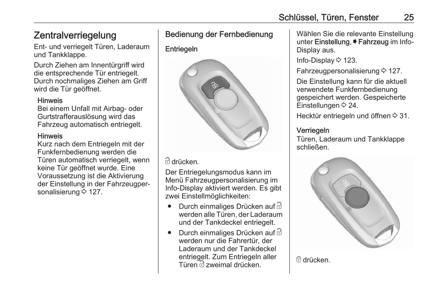 2017-2018 Opel Astra Owner's Manual | German