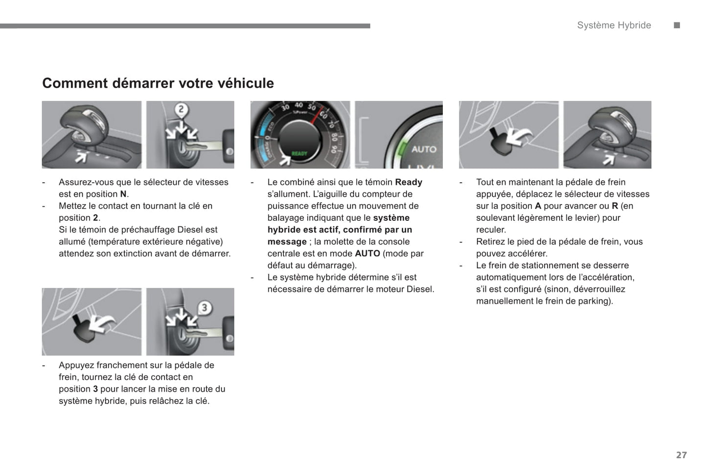 2013-2015 Peugeot 3008 HYbrid4 Manuel du propriétaire | Français