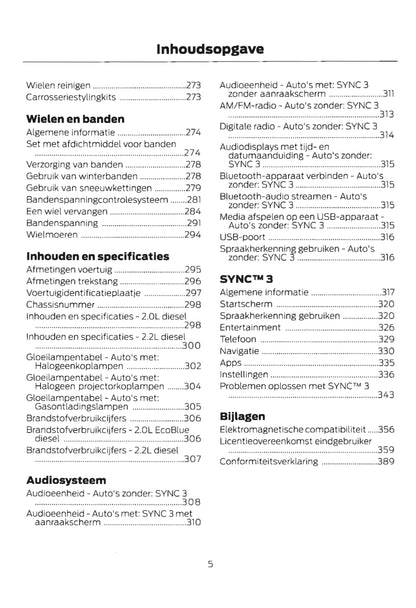 2020 Ford Transit Custom Owner's Manual | Dutch