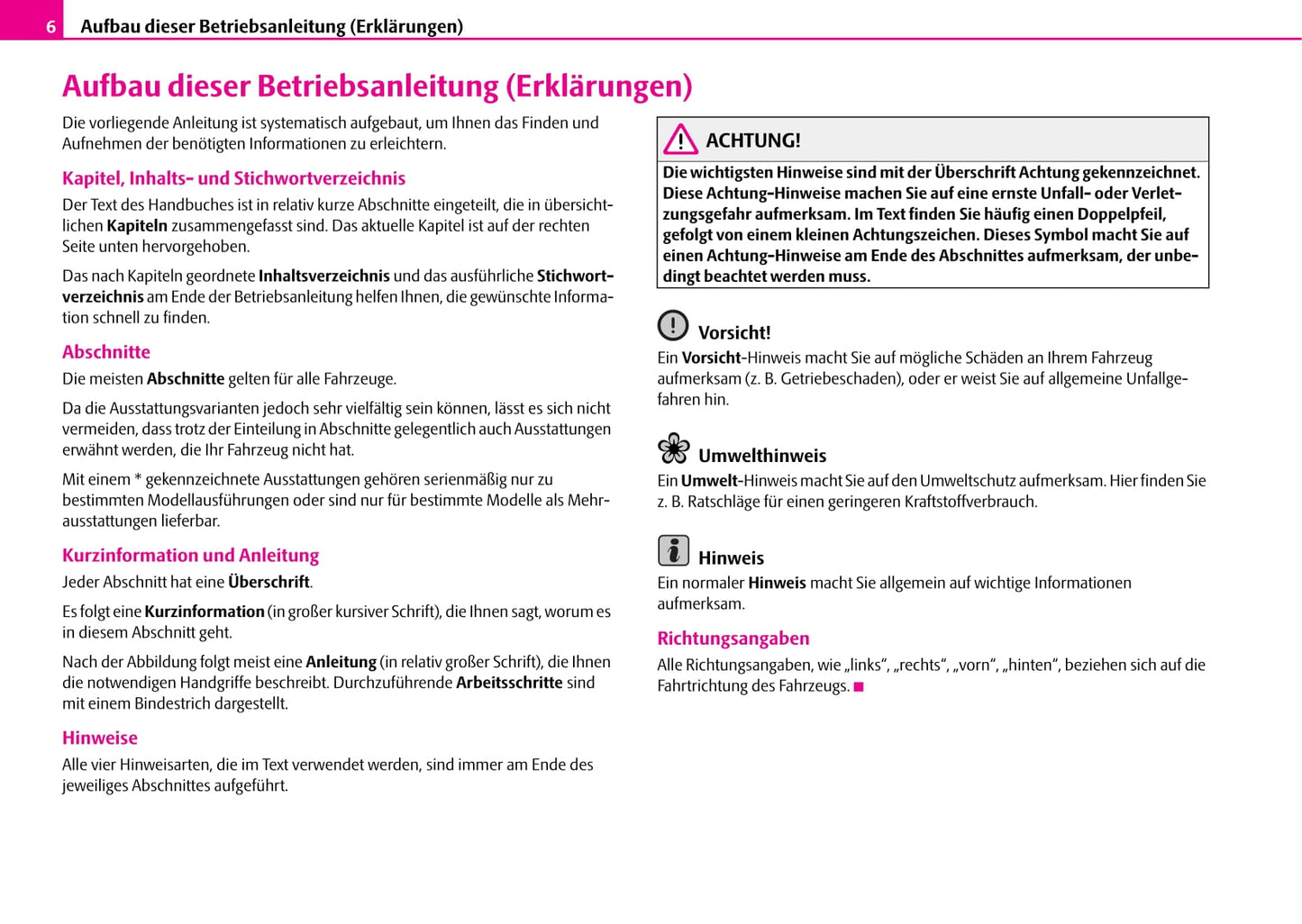 2007-2008 Skoda Superb Owner's Manual | German